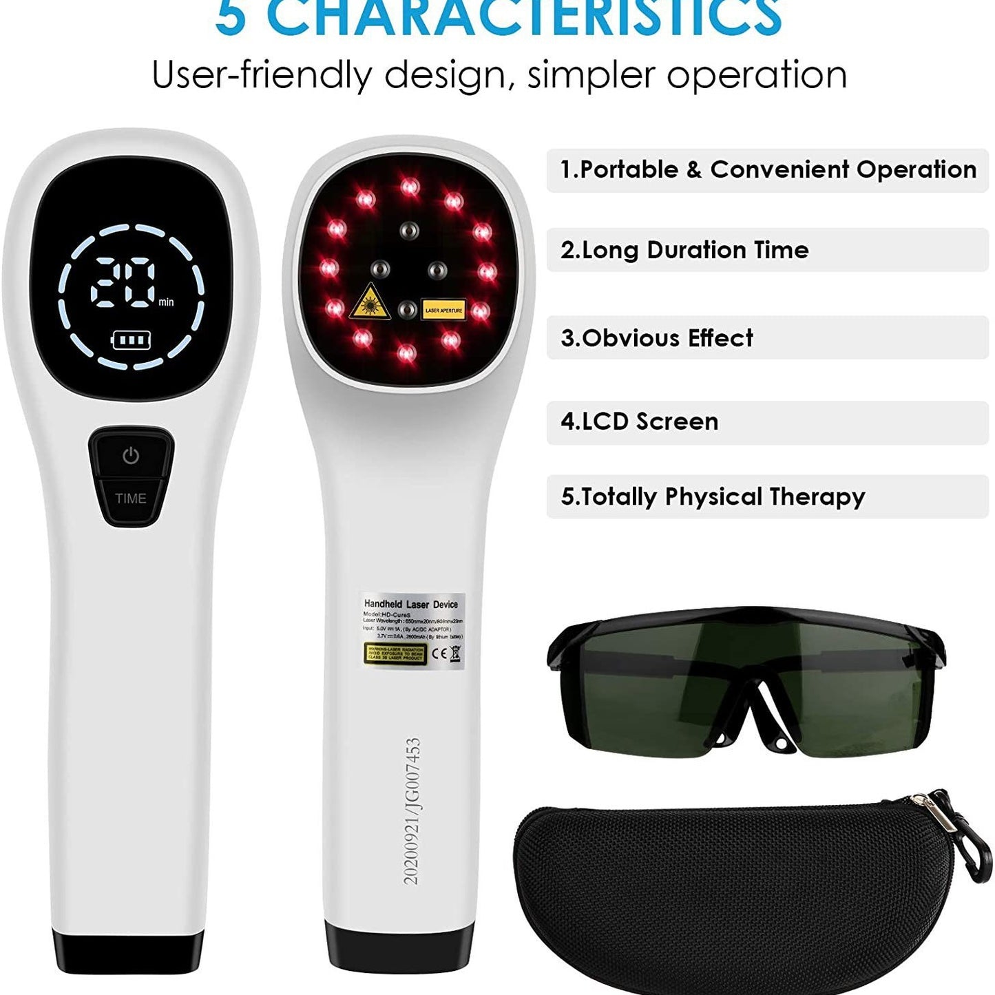 Laser Light Therapy Device & Red Light Therapy Massager – Advanced Skin & Pain Relief Treatment