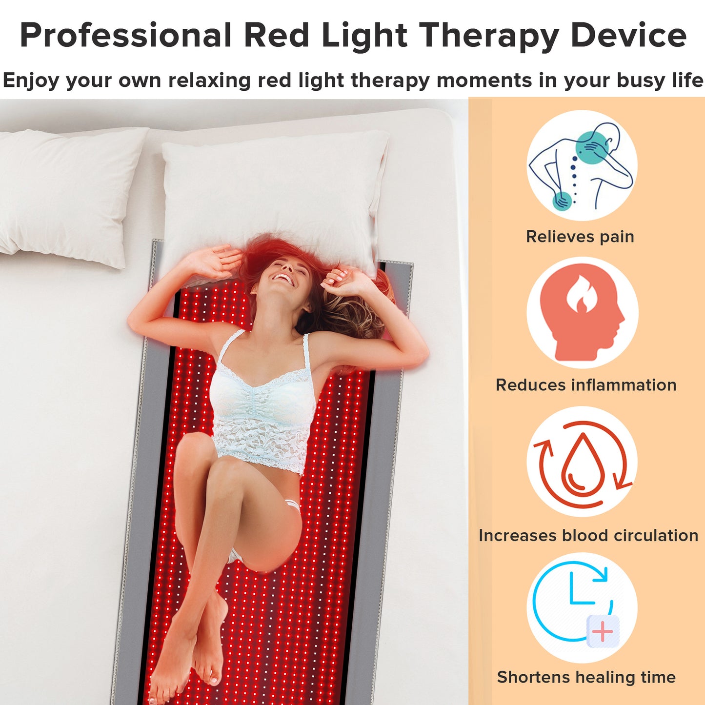 Red light therapy nursing, phototherapy mattress, pulse red light wave mattress